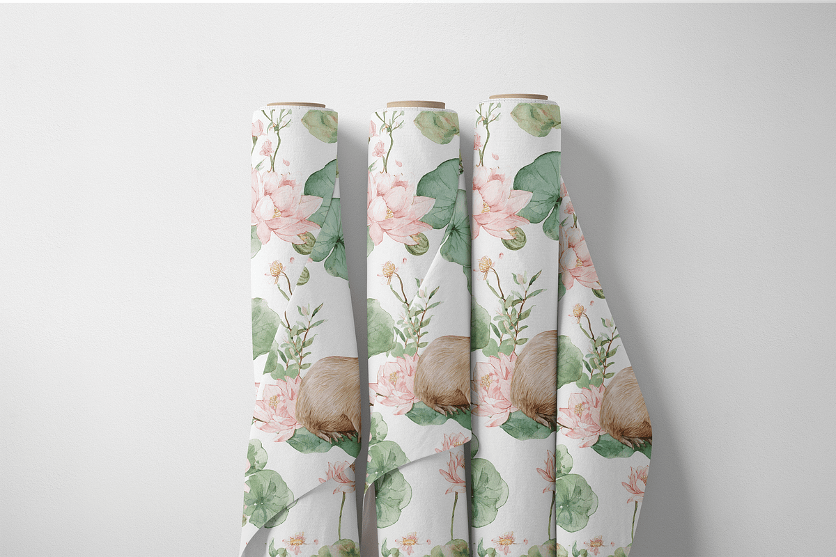 Capybaras Pattern, an Animal Illustration by Pati Charm Studio (Photo 7 of 7)
