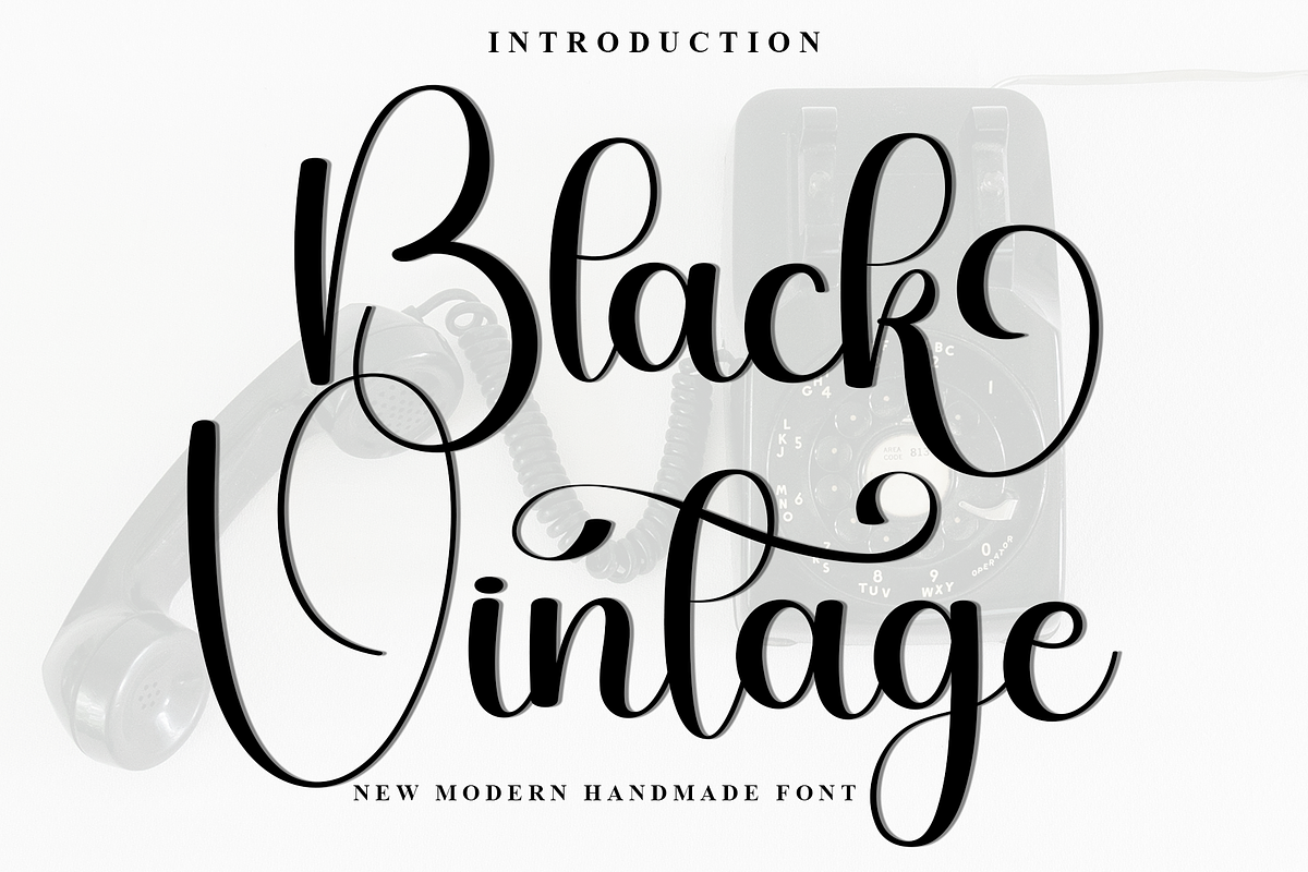 Black Vintage, a Handwritten Font by FreshTypeINK (Photo 1 of 8)