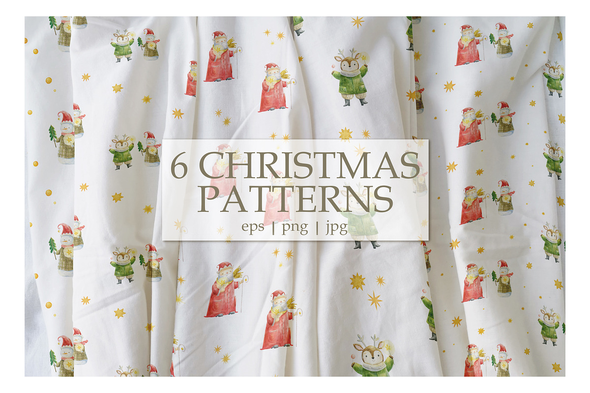 6 Christmas & New Year Seamless Patt, a Texture Illustration by the_myro (Photo 1 of 10)