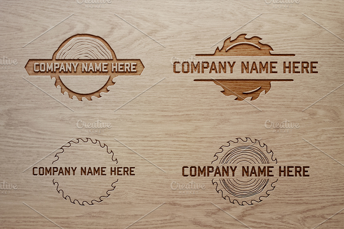 Wood/Saw Logo Bundle. Vector/Mock-Up, a Branding & Logo Template by Multiple (Photo 1 of 5)
