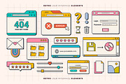 135+ Retro User Interface Elements, an Object Graphic by katyaskrn (Thumbnail 5 of 8)