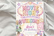 Movie Night Birthday Invitation, an Invitation Template by heynomi (Thumbnail 6 of 19)