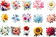 Summer Flowers Sublimation Clipart P, an Illustration by Designking (Thumbnail 2 of 6)