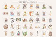 Grumpy School Animal Sublimation, an Illustration by Artnoy (Thumbnail 2 of 8)