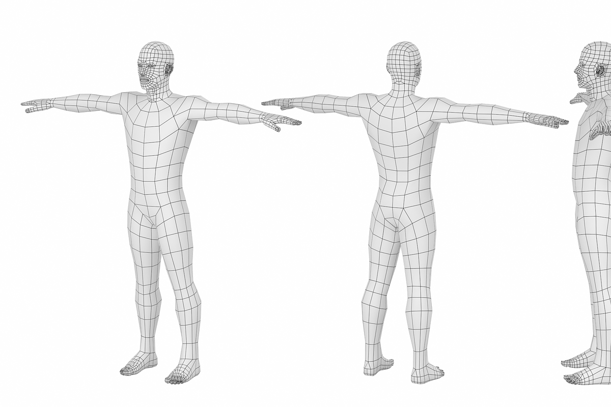 Natural Male T-Pose in 5 Topologies, a 3D by VK Studio (Photo 16 of 21)
