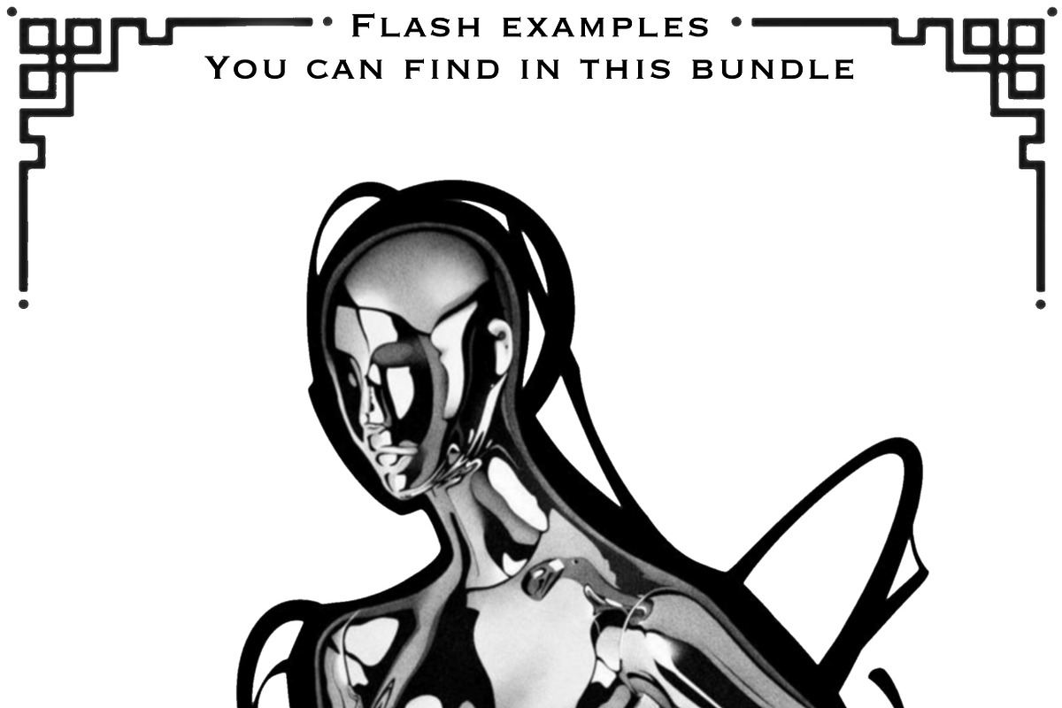 100+ Blackwork Tattoo Bundle Stamps, a Brush Add-On by ProcreateInk (Photo 4 of 5)