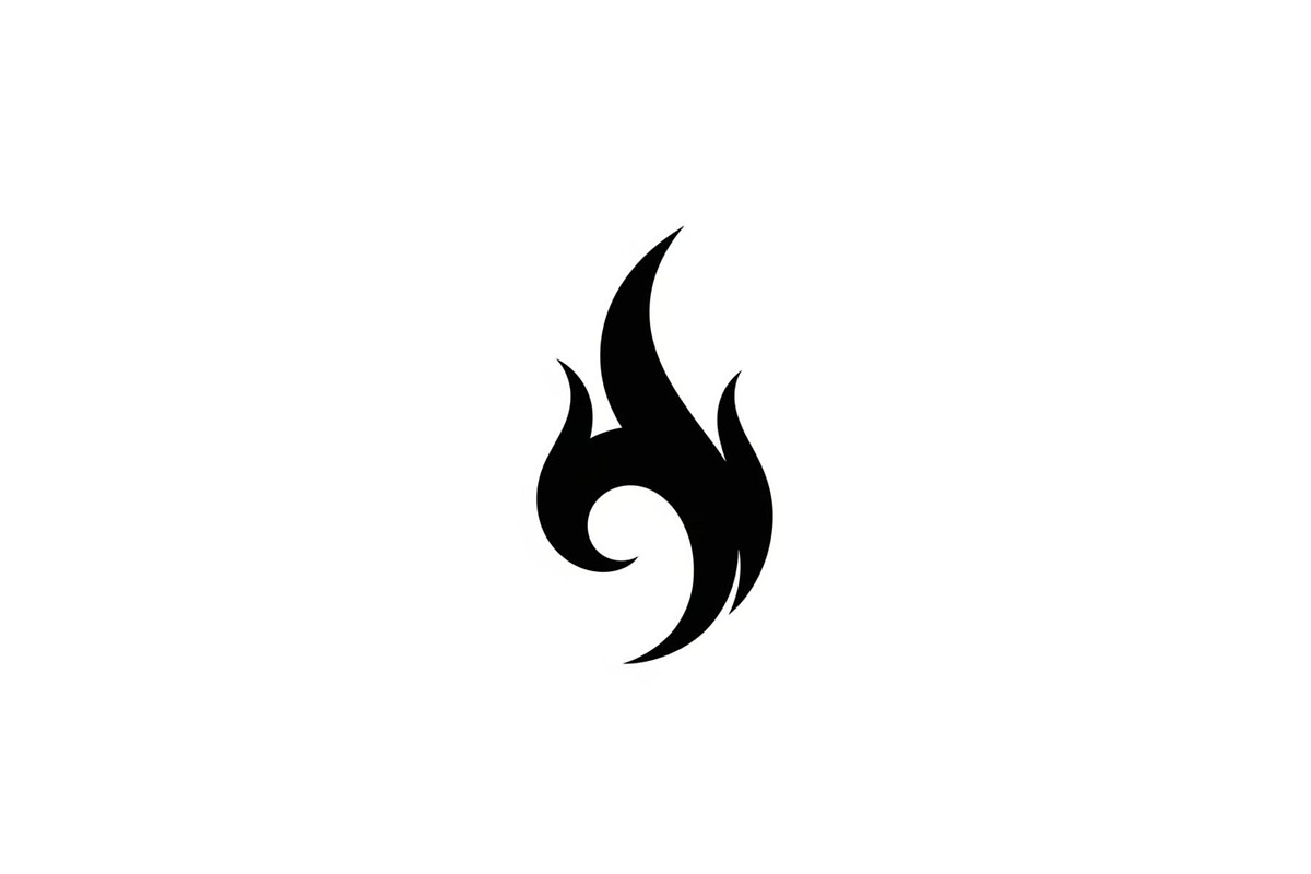 Abstract Fire Flame Silhouette, an Illustration by Designer_Momina (Photo 6 of 8)