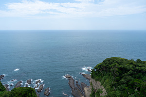 Rocky sea cliffs of Enoshima Island overlooking the Pacific Ocea, a Nature Photo by GoodGoods