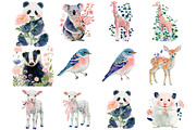 Whimsical Spring Animals Clipart, an Illustration by DreamArtGraphic (Thumbnail 2 of 4)