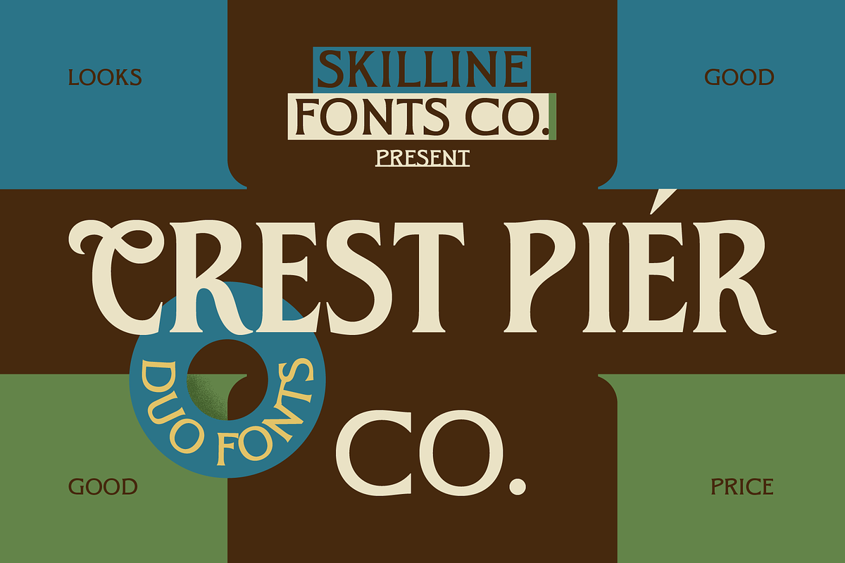 SFC Crest Pier - Duo Font + Extras, a Handwritten Font by Skilline Supply Co. (Photo 1 of 15)
