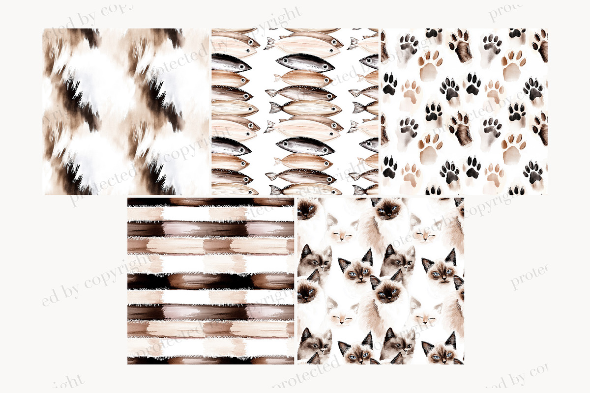 Cat Seamless Pattern Collection, a Pattern Graphic by GlamArtZhanna (Photo 4 of 4)