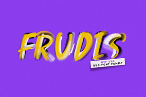 FRUDIS. OTF SVG PAINT Duo fonts.