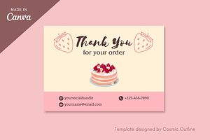 Cute Business Thank You Card, a Templates & Theme by Cosmic Outline