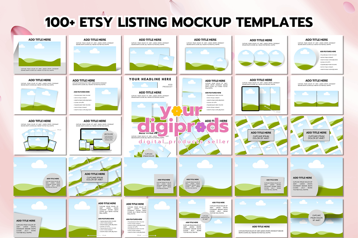 Etsy Shop Kit Templates in Canva PLR, a Marketing Template by Your DigiProds (Photo 4 of 6)