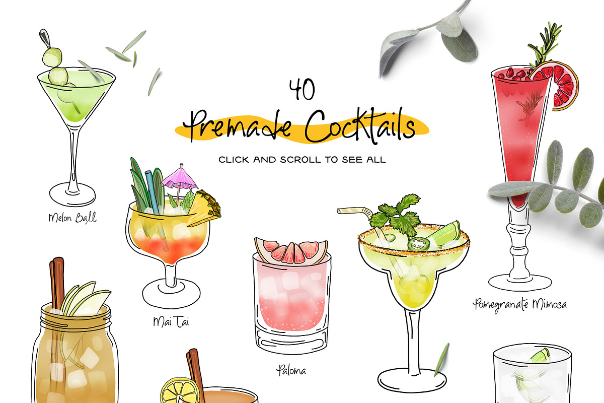 Signature Cocktail Creator Vector, a Food Illustration by ILLONA GRAPHICS (Photo 5 of 11)