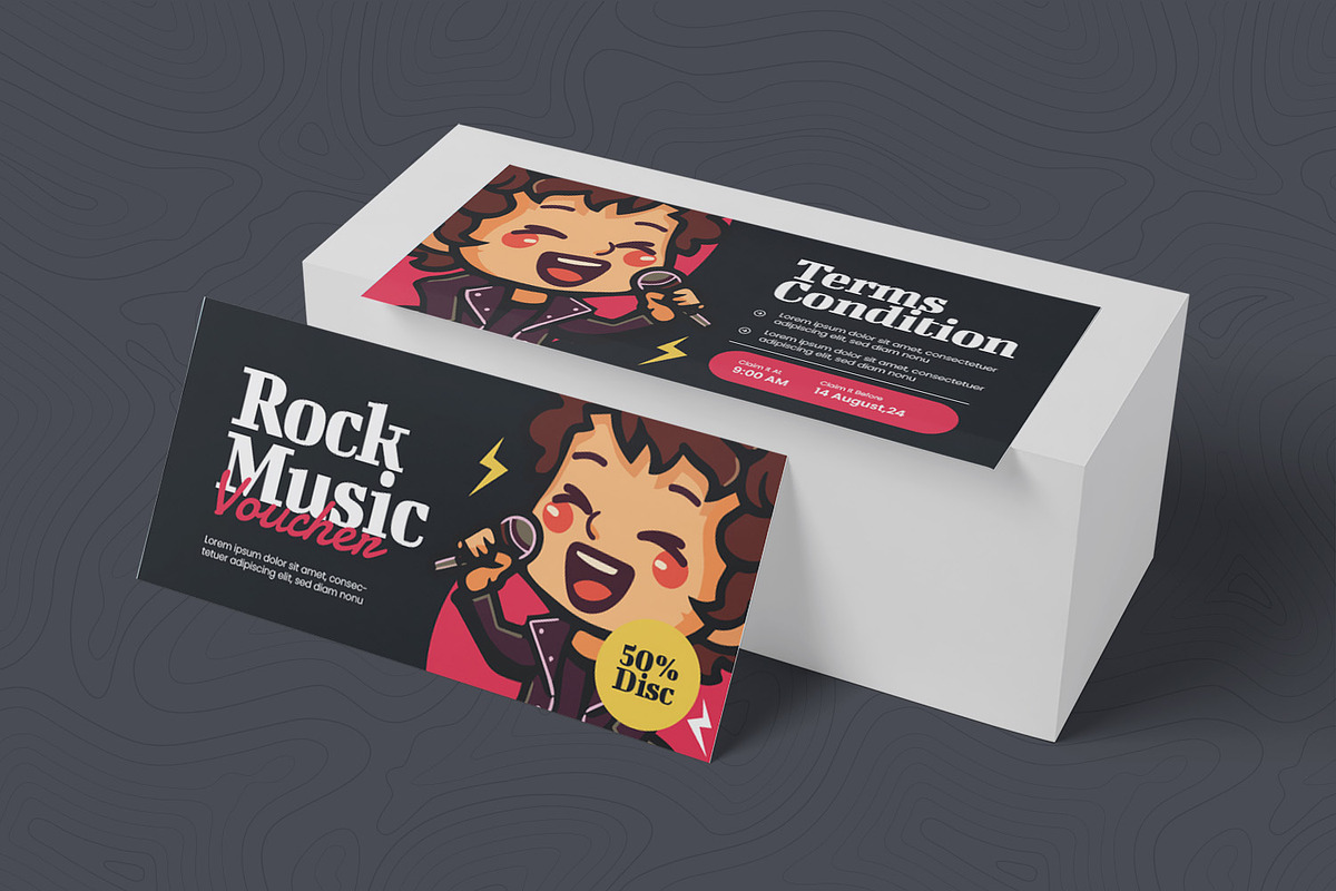 Rock Music Gift Voucher, a Print Template by Esensifiksi.studio (Photo 2 of 2)