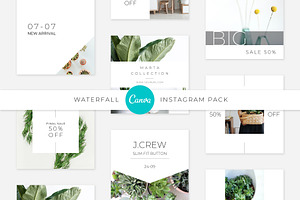 Waterfall CANVA Instagram Pack