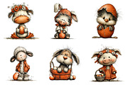 Whimsical Easter Farm Animals Png, a Graphic by CitraGraphics (Thumbnail 2 of 4)