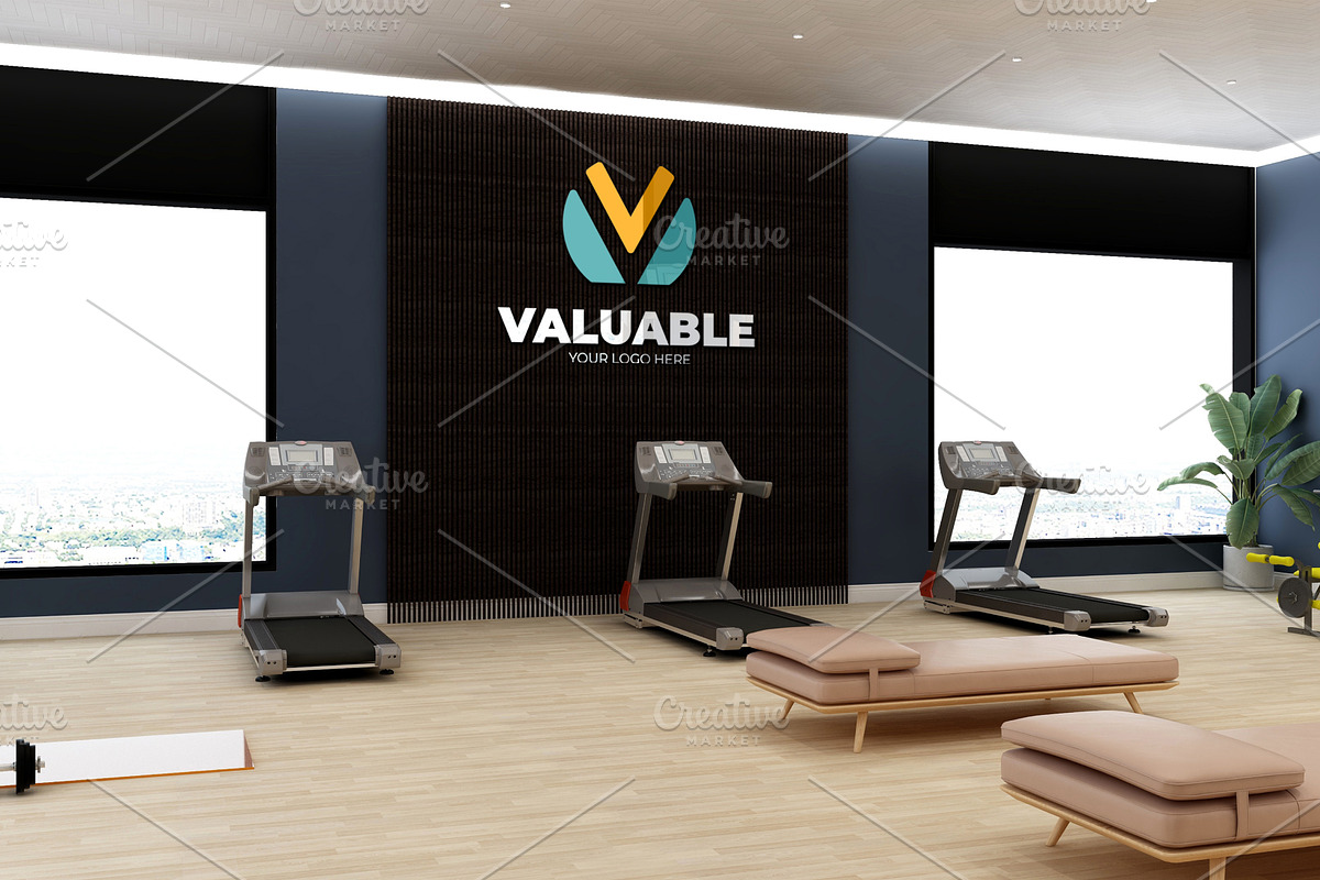 Gym Wall Logo Mockup PSD, a Product Mockup by Ayy (Photo 23 of 24)
