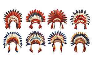 Indian Headdresses. Native American