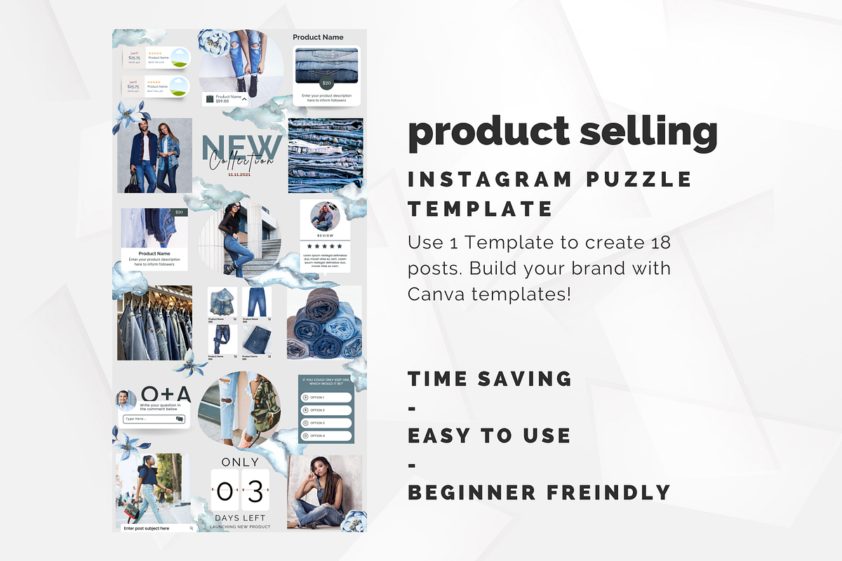 Product Instagram Puzzle Template, a Social Media Template by Social Assumptions (Photo 2 of 10)