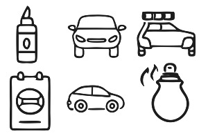 Car Service Icons Set 1 Procreate