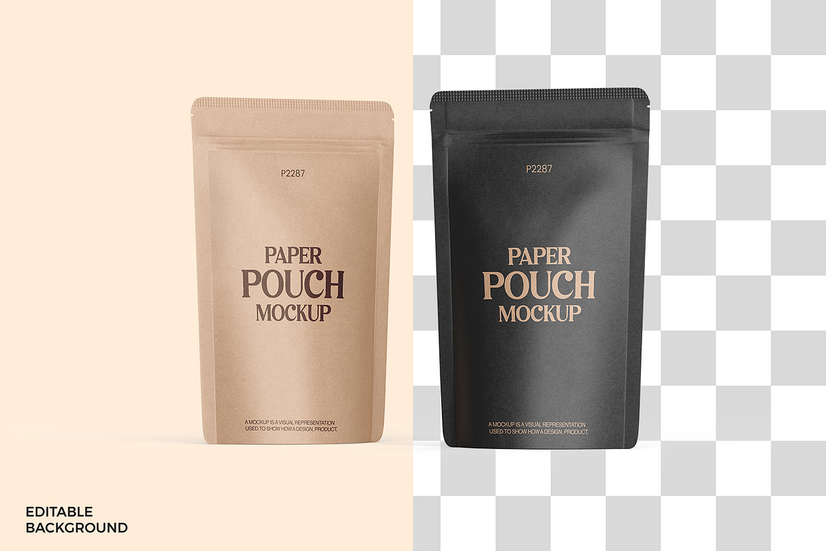 Kraft Paper Stand-Up Pouch Mockup, a Packaging Mockup by Ram Studio LLC (Photo 11 of 14)