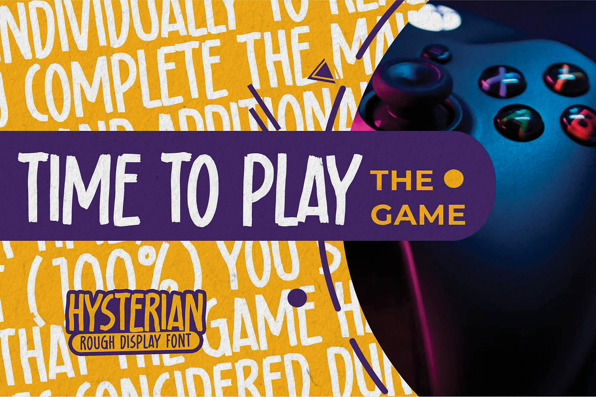 Hysterian - Rough Display Font, a Font by Gassstype (Photo 6 of 8)
