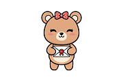 Cute Bear Holding Love Envelope, an Animal Illustration by shazi (Thumbnail 2 of 3)
