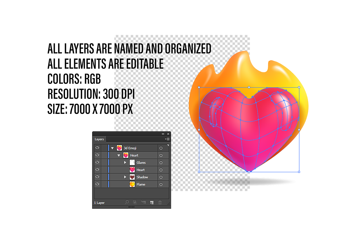3D Emojis in Vector (20 Icons), an Emoji Icon by Cosmic Store (Photo 4 of 5)