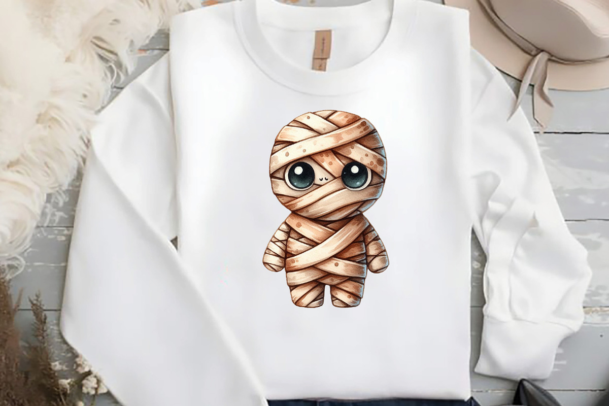 Watercolor Halloween Mummy Clipart, an Illustration by DreamCafeArt (Photo 6 of 7)