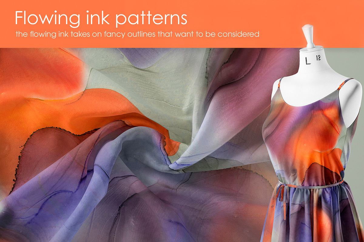 Flowing ink seamless patterns, a Pattern Graphic by ANAKOTO (Photo 4 of 11)
