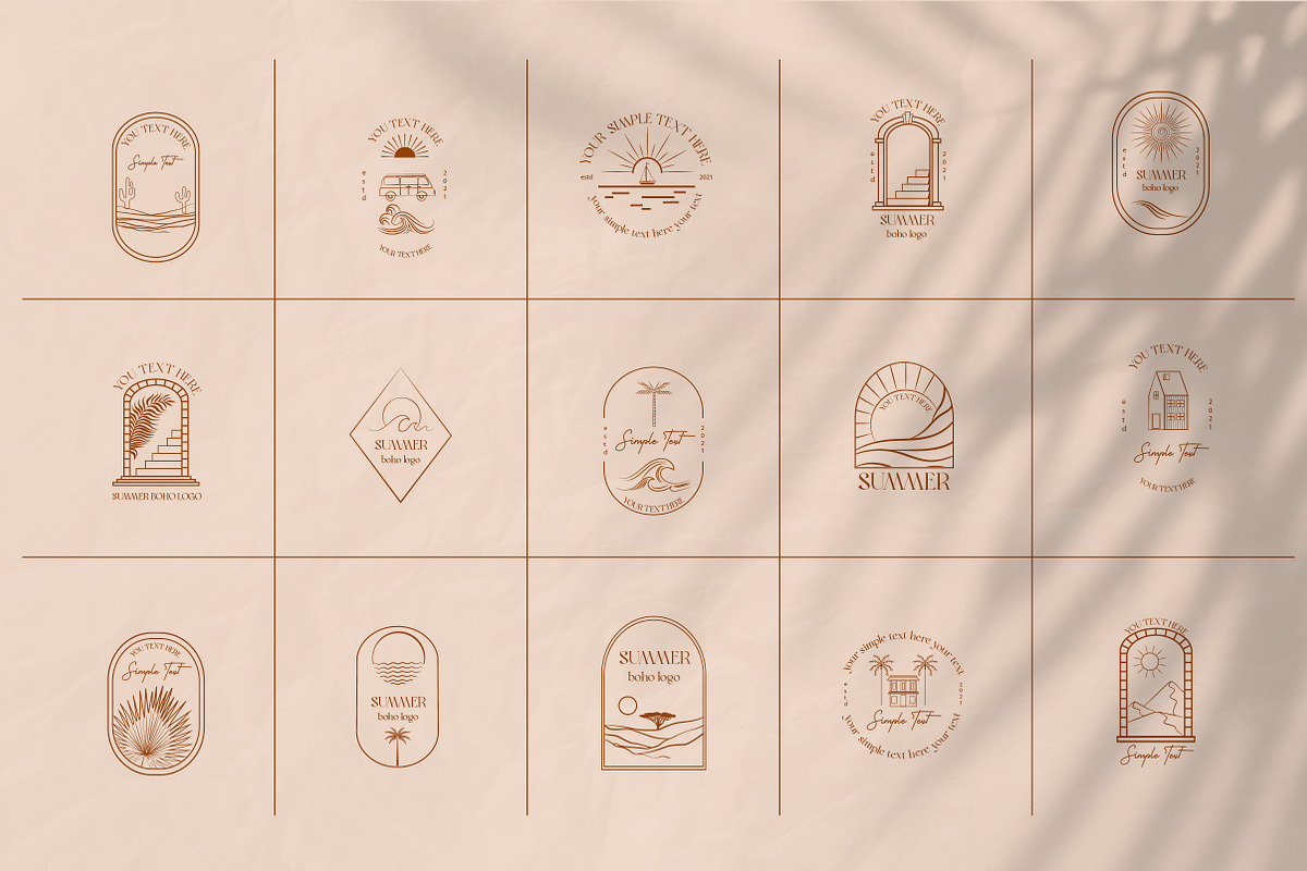Boho Summer Logo, a Branding & Logo Template by Mio Buono (Photo 8 of 16)