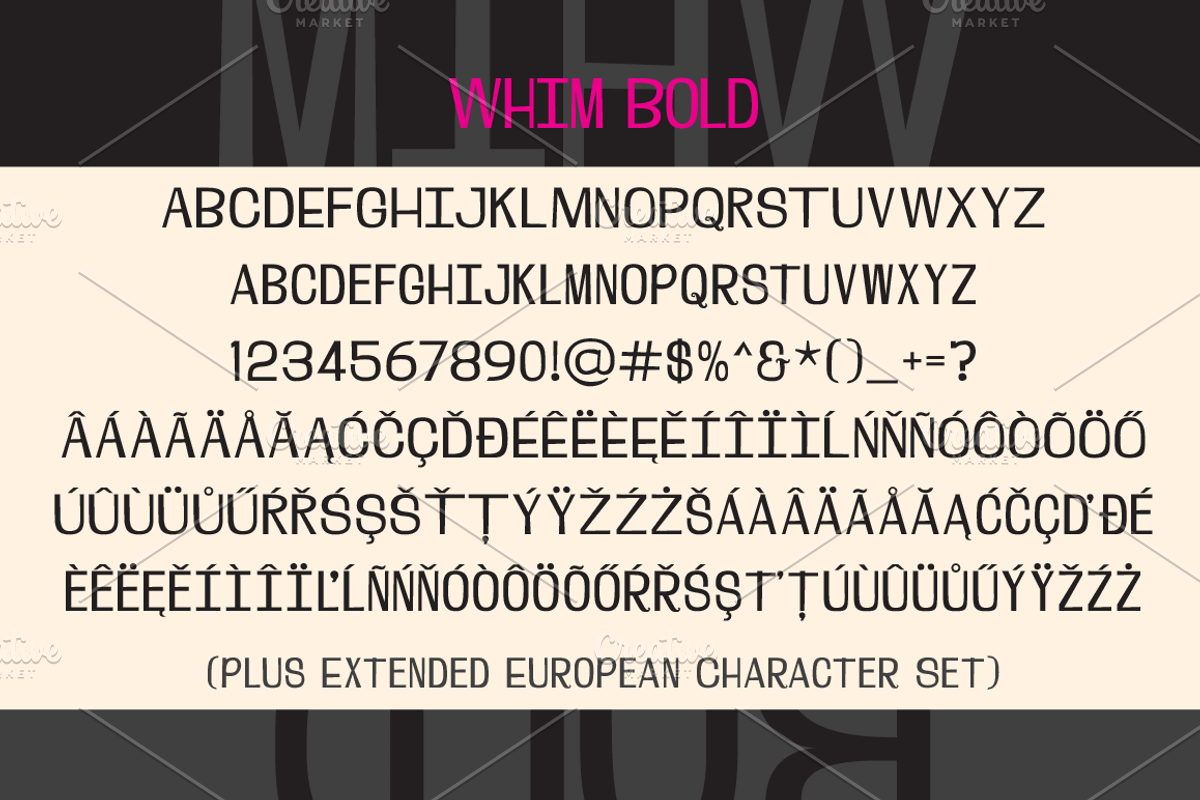 Whim Font Family preview 7