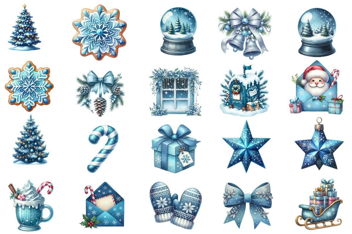 Blue Christmas Clipart, an Illustration by Designworld (Photo 4 of 5)