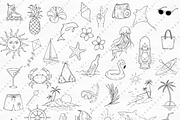 200 Summer Procreate Stamps PNG, a Brush Add-On by LaurenceVArtiste (Thumbnail 3 of 6)
