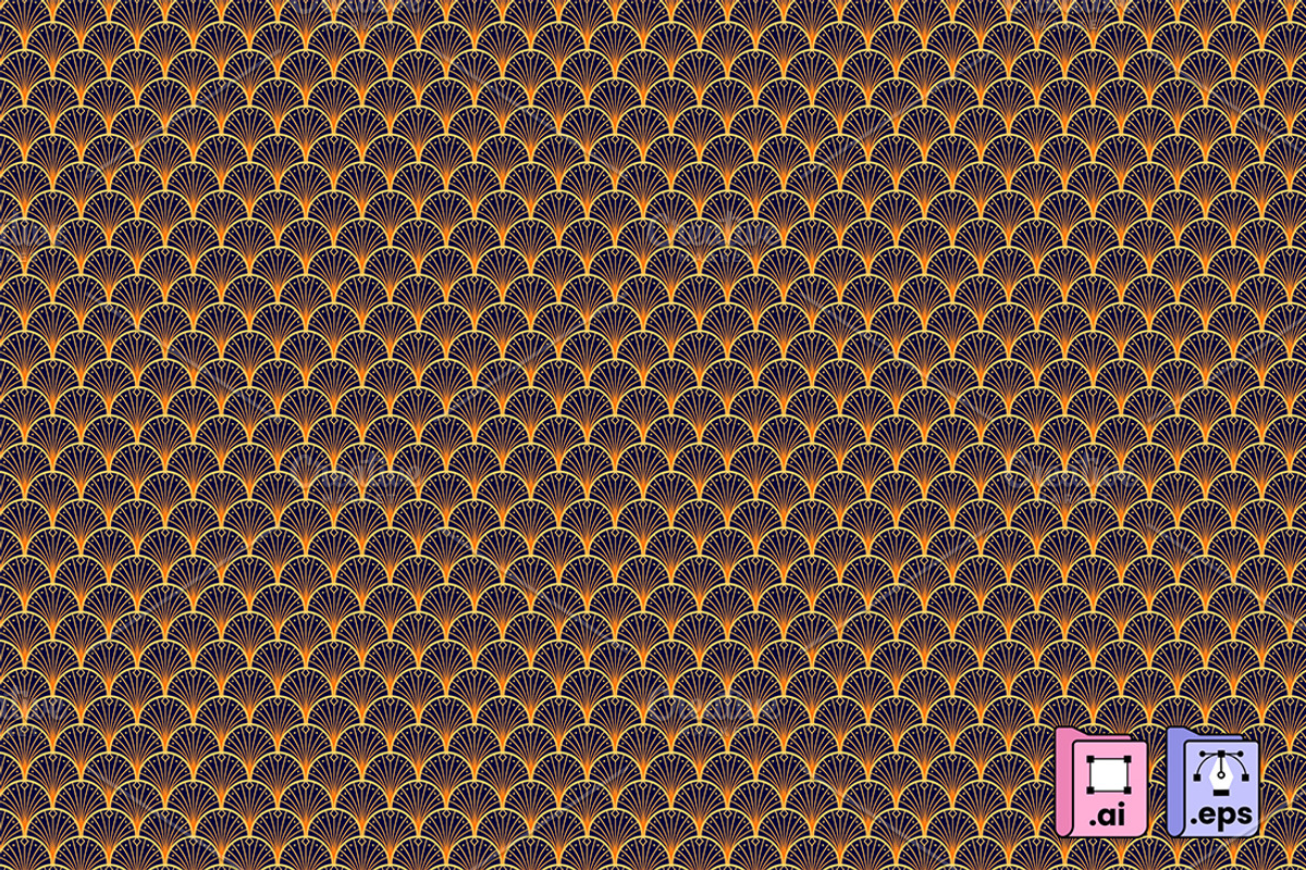 Gradient Art Deco Pattern Design, a Pattern Graphic by MISS CHATZ (Photo 2 of 3)