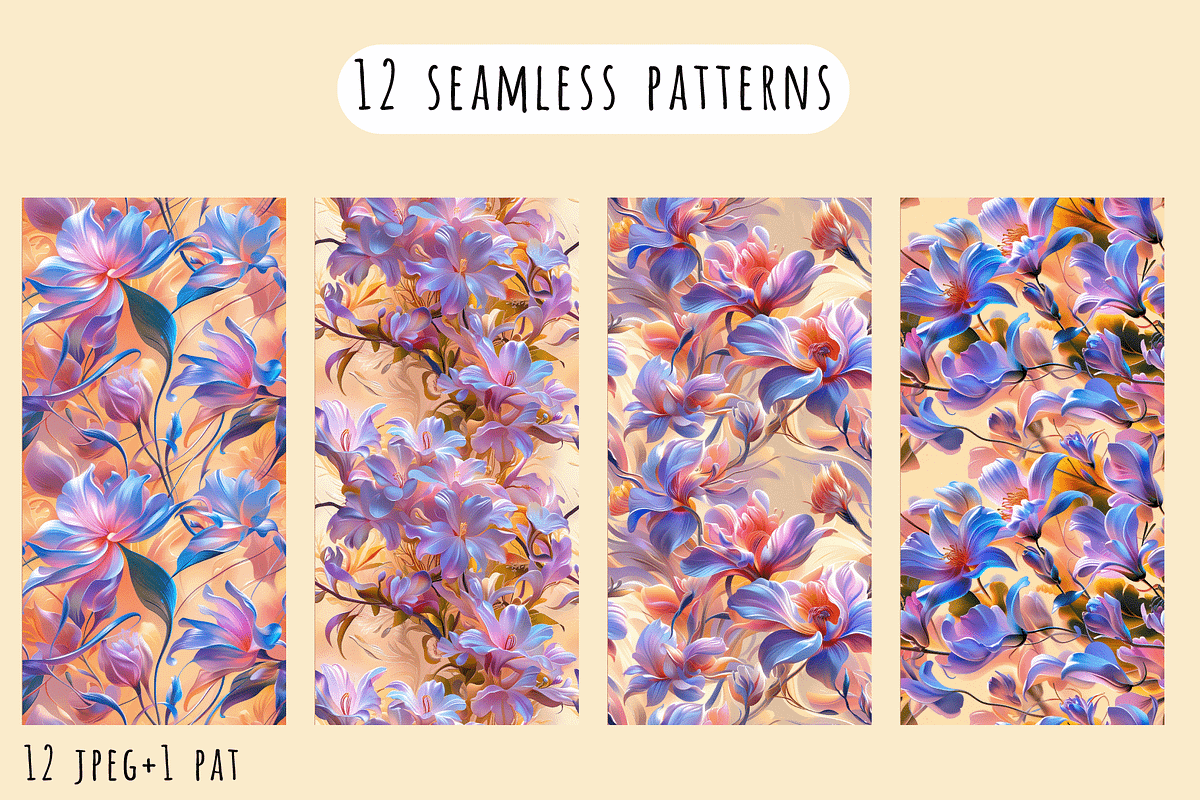Dreamy Forals - Seamless Patterns, a Pattern Graphic by Art Sproot (Photo 5 of 5)