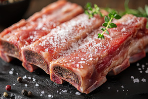 Salt Crusted Lamb Ribs Ready for Coo, a Food & Drink Photo by Pixeness Studio