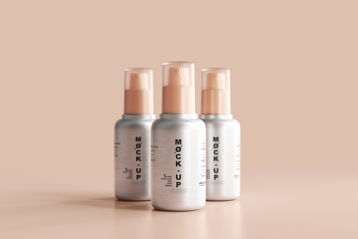 Aluminum Cosmetic Mockup Bundle, a Cups & Container Mockup by pmvch (Photo 93 of 206)