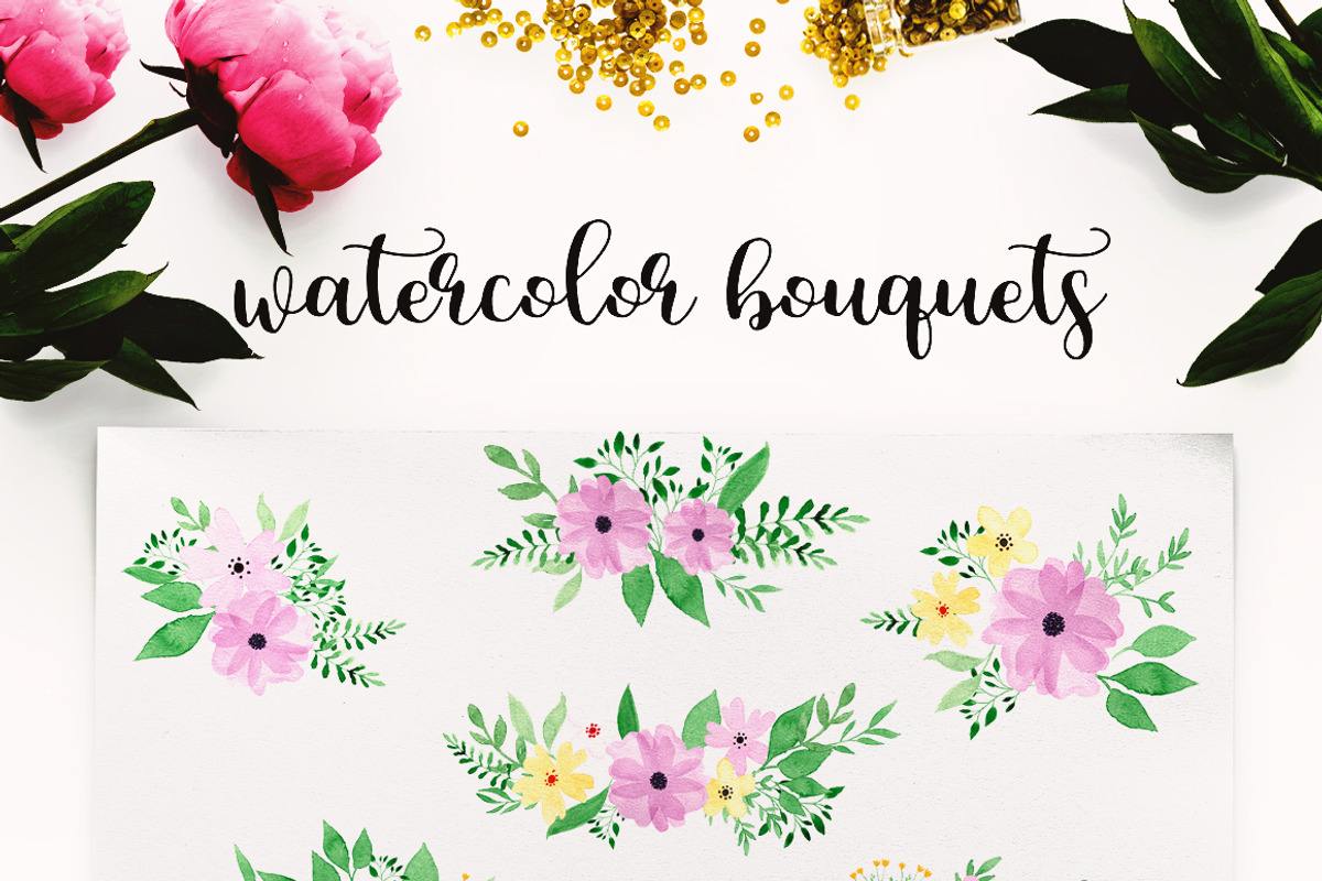 Watercolor Logo Kit + 8 Fonts!, a Branding & Logo Template by BilberryCreates (Photo 9 of 10)