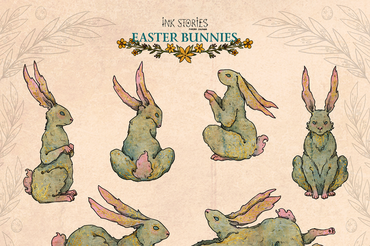 Easter Bunnies, an Animal Illustration by Ink Stories (Photo 2 of 21)