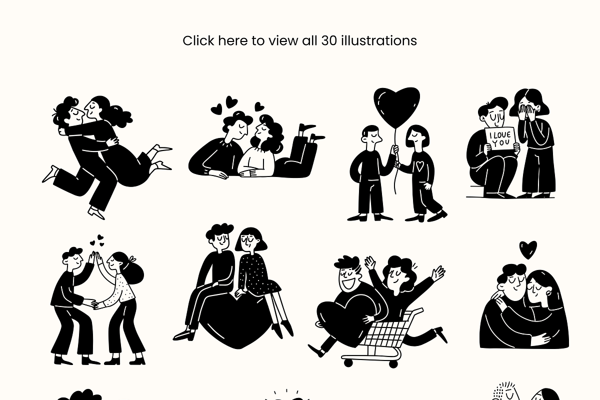 People in Love: Hand-Drawn Line Art, a Person Illustration by Veyla (Photo 5 of 12)
