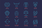 Zodiac signs, a Graphic by Volyk (Thumbnail 3 of 16)