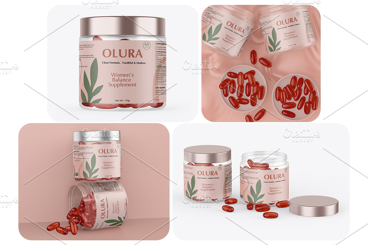 Gummies Jar Mockup Set, a Packaging Mockup by Mockups Planet (Photo 1 of 5)