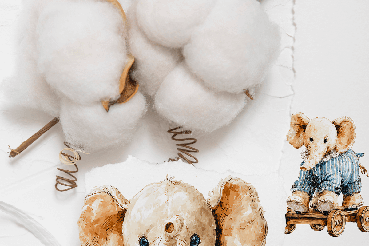 Vintage Teddy Bears Clipart Set, a Decorative Illustration by Pati Charm Studio (Photo 8 of 8)