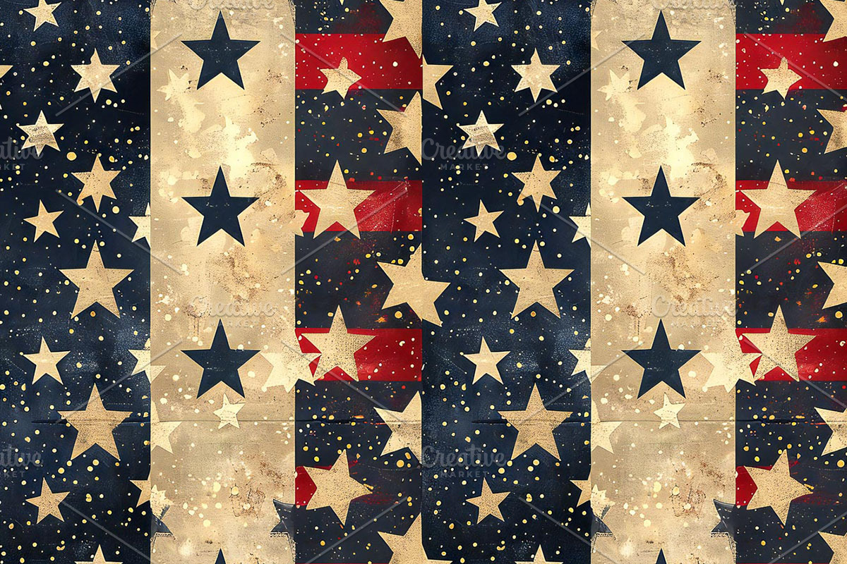 4th of July Vintage Digital Paper, a Texture Graphic by VetalStock (Photo 4 of 16)