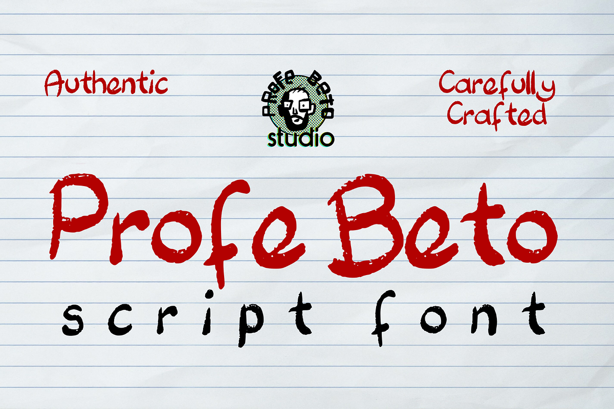 Profebeto Script Font, a Handwritten Font by El Profe Beto Studio (Photo 1 of 7)
