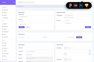 Forms Widgets Dashboard UI Kit