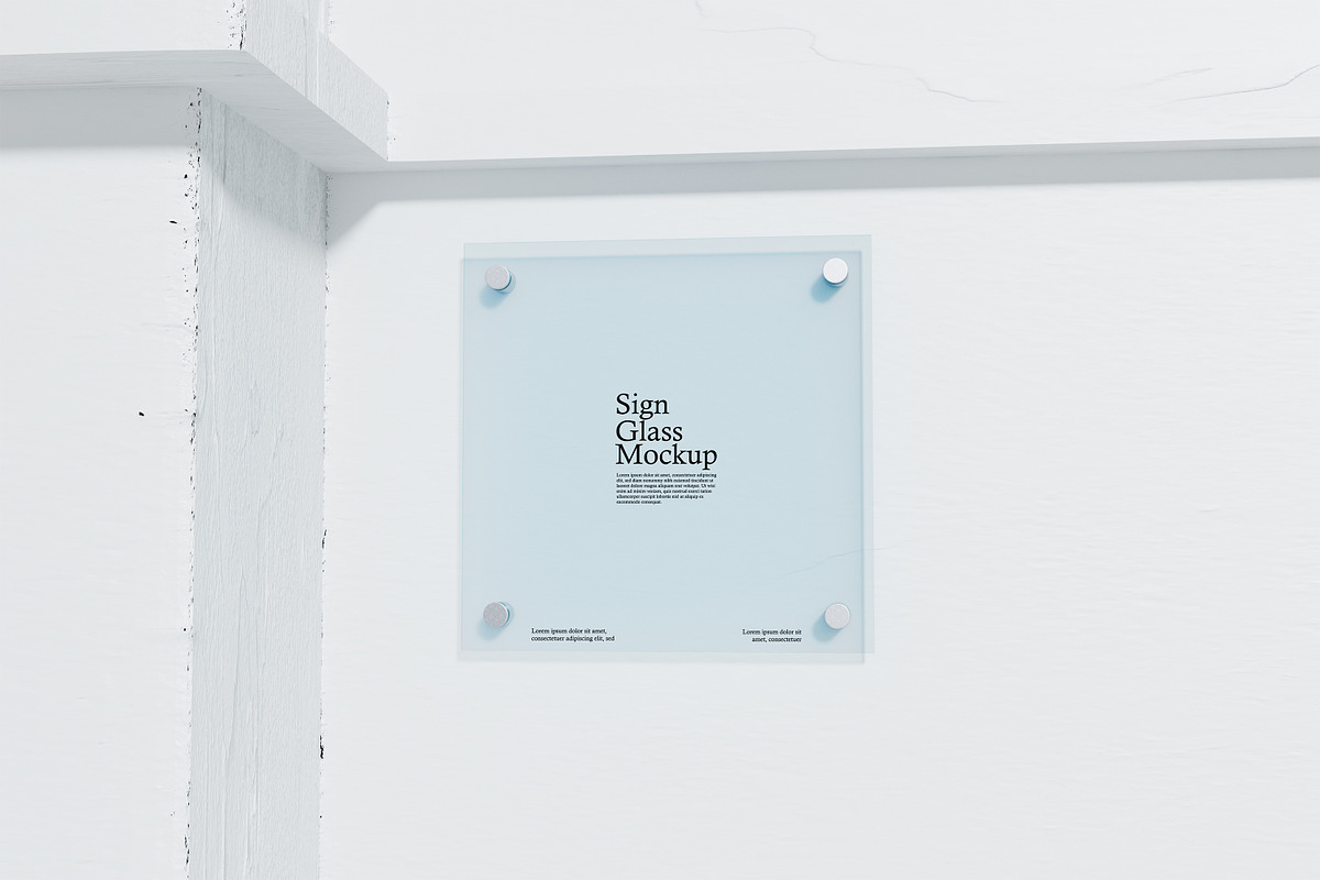 Sign Trasparant Mockup, an Advertising Mockup by Twins_studio (Photo 2 of 5)